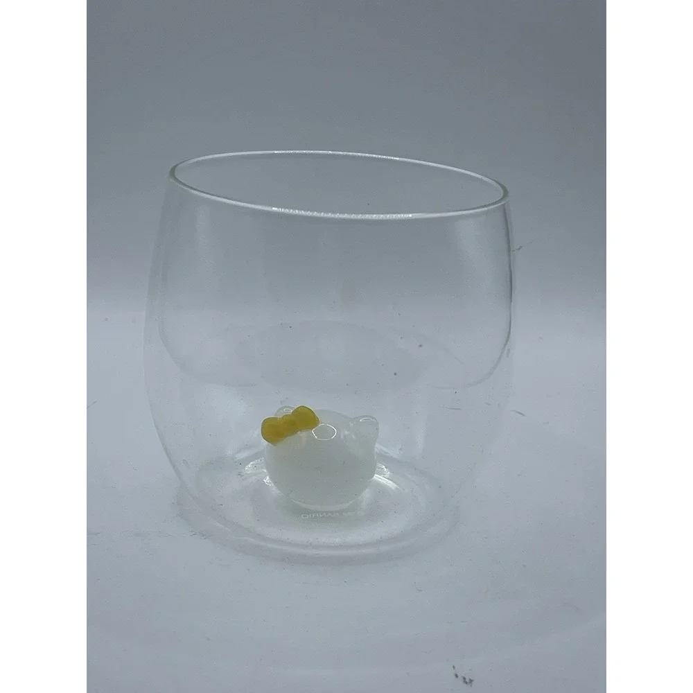 Hello Kitty and Mimmy 3D Icon Short Drinking Glasses‎ 13.5 Oz